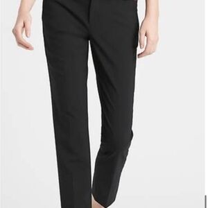Banana Republic Ryan Italian Wool Black Straight Leg Pants Size 8 P